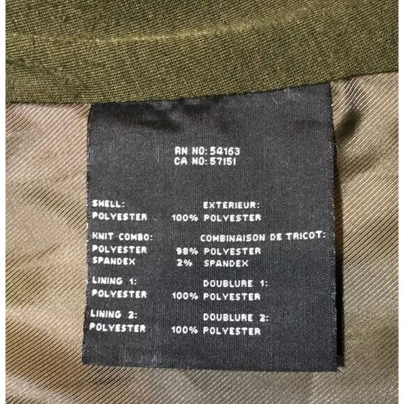 Marc New York Army Green Large Faux Suede Motorcycle Jacket Women - Picture 4 of 5